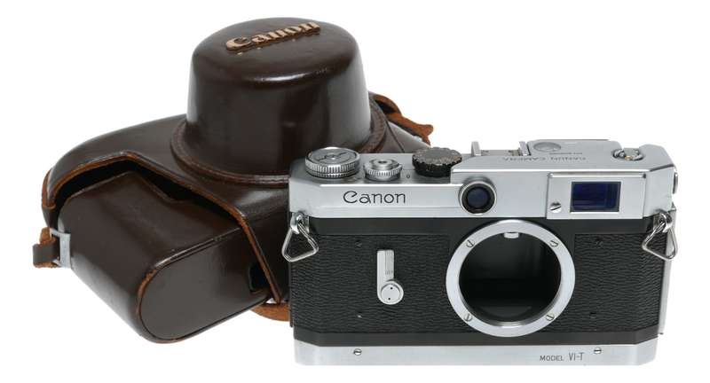 Canon Model VI-T rangefinder 35mm vintage film camera body cased