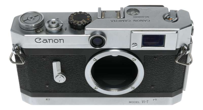 Canon Model VI-T rangefinder 35mm vintage film camera body cased