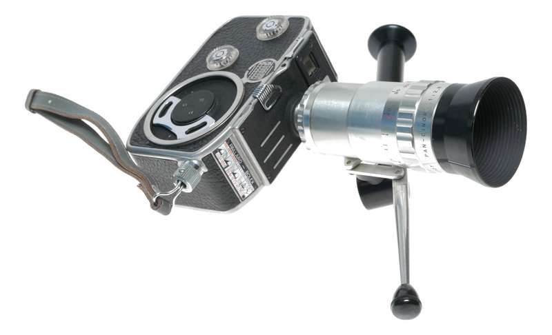 Bolex 8mm vintage film camera Som Berthiot Zoom lens Pan Cinor