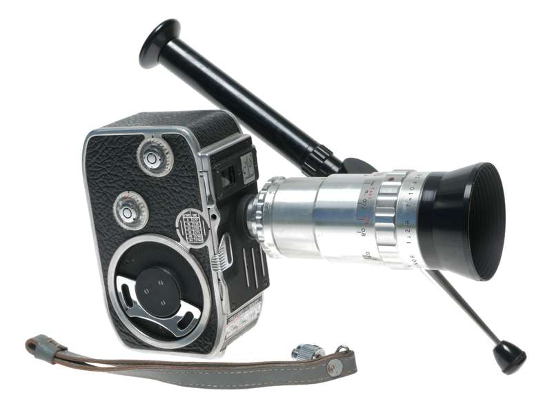 Bolex 8mm vintage film camera Som Berthiot Zoom lens Pan Cinor