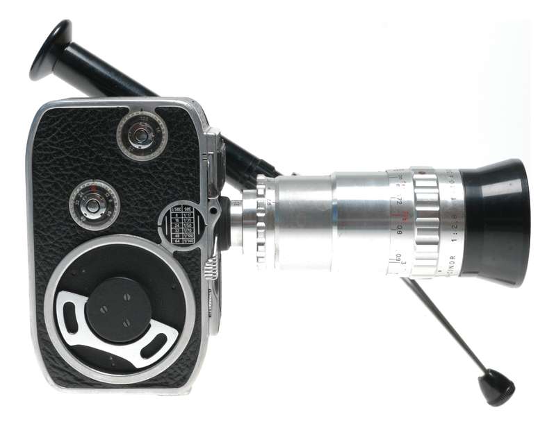 Bolex 8mm vintage film camera Som Berthiot Zoom lens Pan Cinor