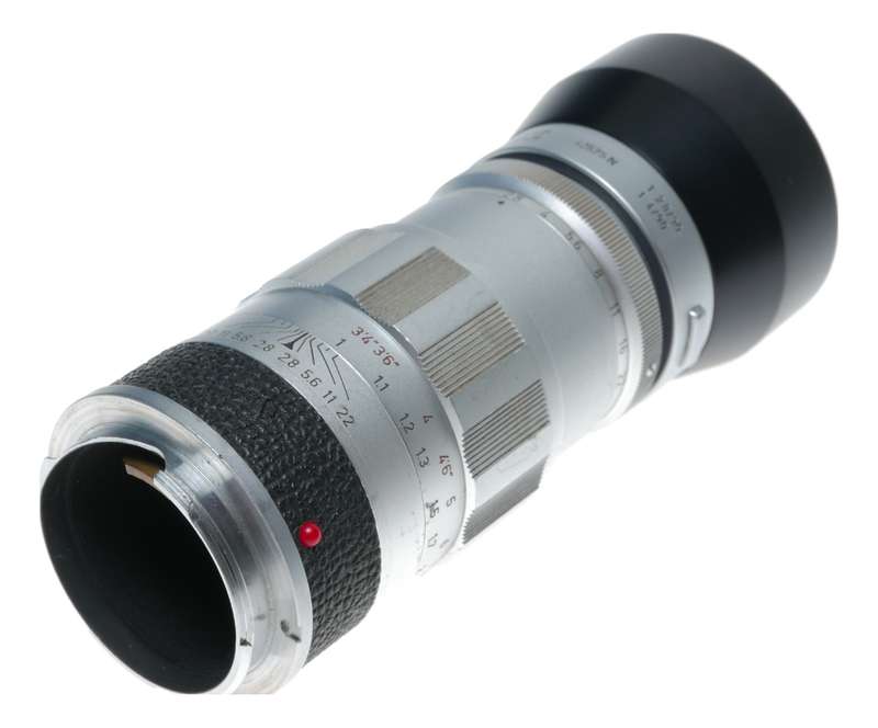 Elmarit 2.8/90mm Leica M Leitz camera lens with hood caps and filter set
