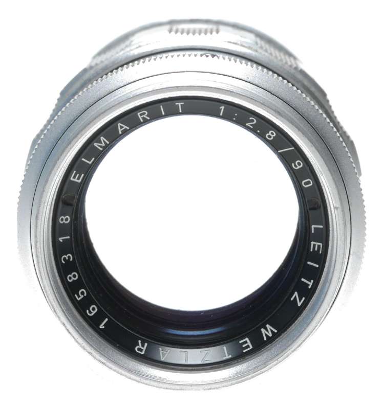 Elmarit 2.8/90mm Leica M Leitz camera lens with hood caps and filter set