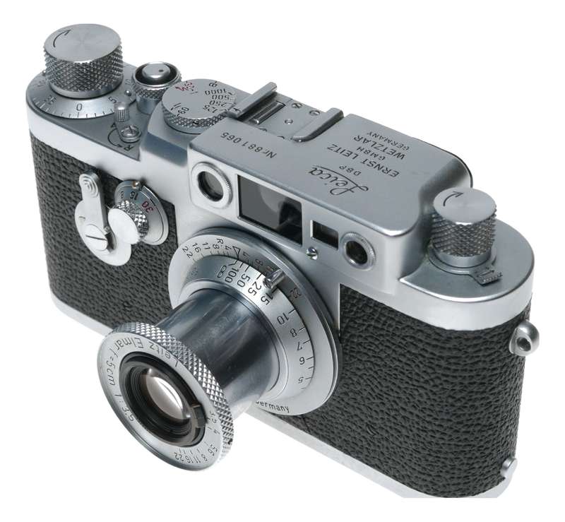 Leica IIIG camera body 35mm rangefinder Red scale Elmar f=5cm 1:3.5 lens