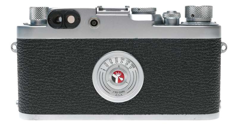 Leica IIIG camera body 35mm rangefinder Red scale Elmar f=5cm 1:3.5 lens