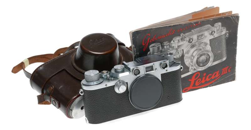 IIIc Leica Just Serviced M39 rangefinder body 3c case cap and manual