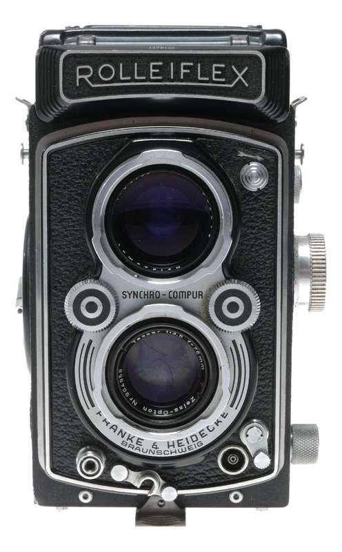 Rolleiflex TLR medium format film camera Tessar 3.5/75mm Zeiss-Opton T