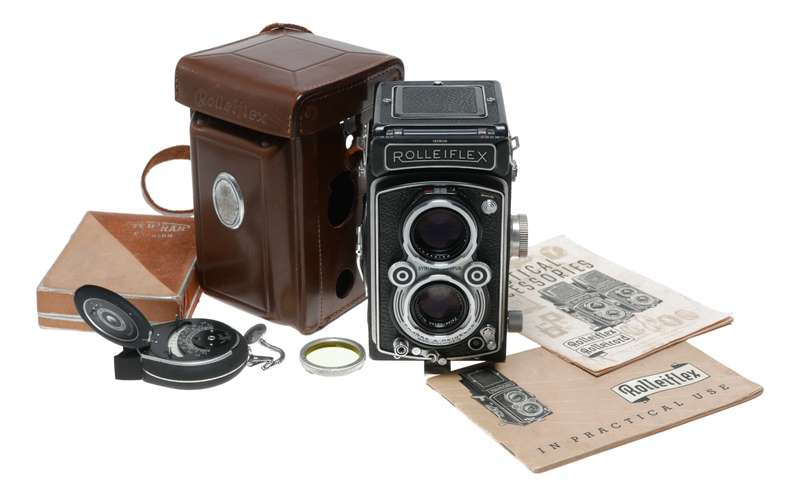 Rolleiflex TLR medium format film camera Tessar 3.5/75mm Zeiss-Opton T