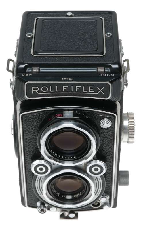Rolleiflex TLR medium format film camera Tessar 3.5/75mm Zeiss-Opton T