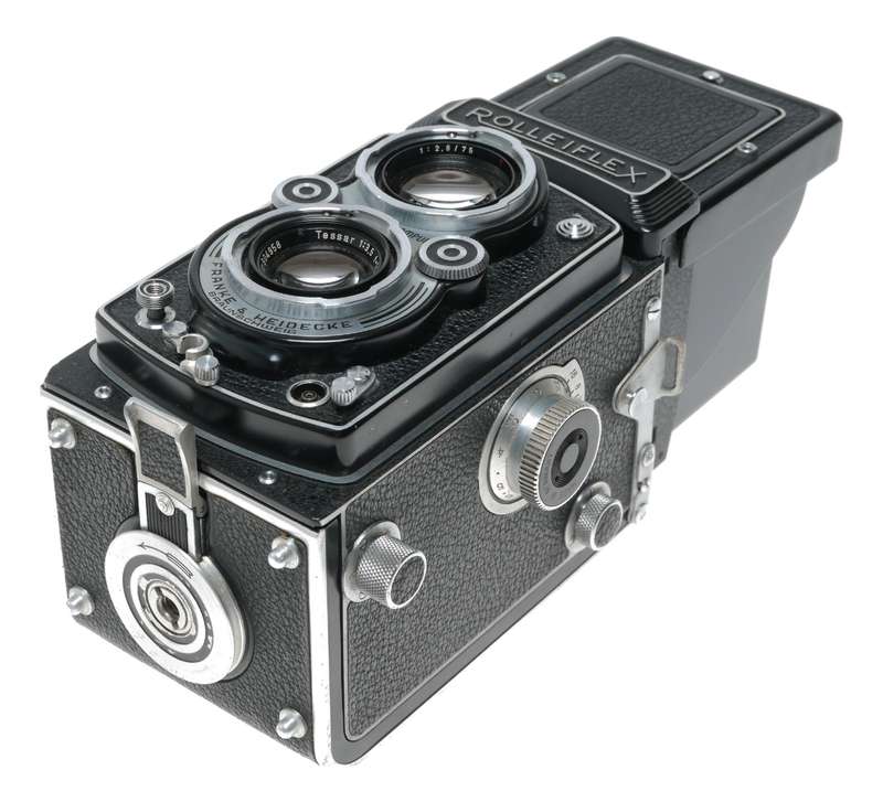Rolleiflex TLR medium format film camera Tessar 3.5/75mm Zeiss-Opton T