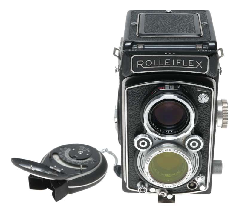 Rolleiflex TLR medium format film camera Tessar 3.5/75mm Zeiss-Opton T