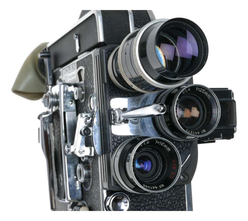 Bolex H16 RX Reflex 3 lens turret 16mm movie camera Yvar Switar lenses Xtra's