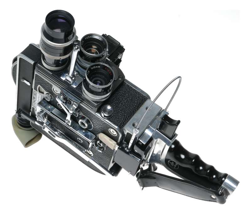 Bolex H16 RX Reflex 3 lens turret 16mm movie camera Yvar Switar lenses Xtra's