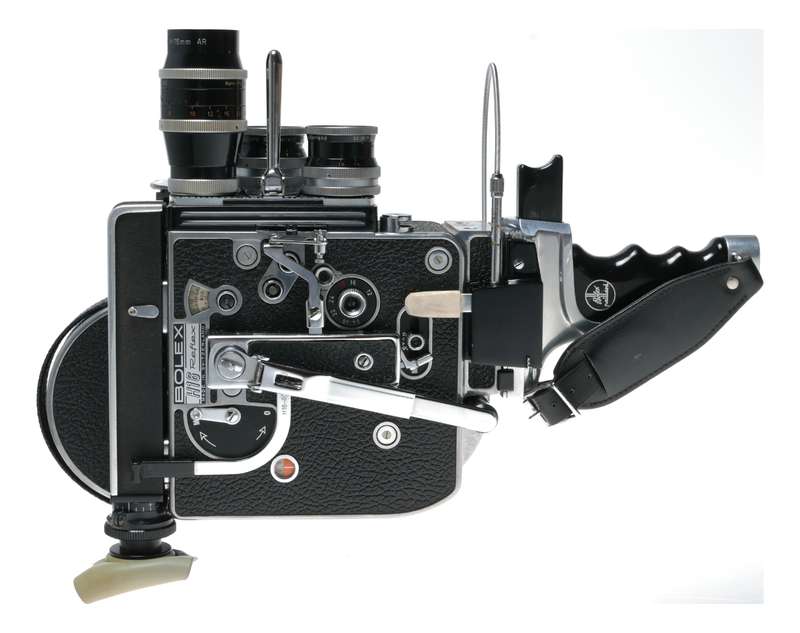 Bolex H16 RX Reflex 3 lens turret 16mm movie camera Yvar Switar lenses Xtra's