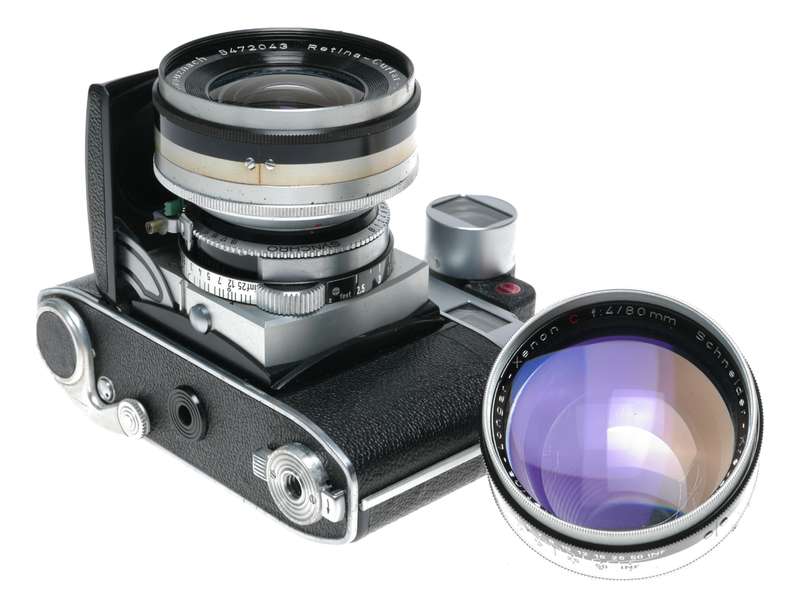 Kodak IIIc vintage camera set 3 lenses Curtar 4/35mm finder case Xtra's