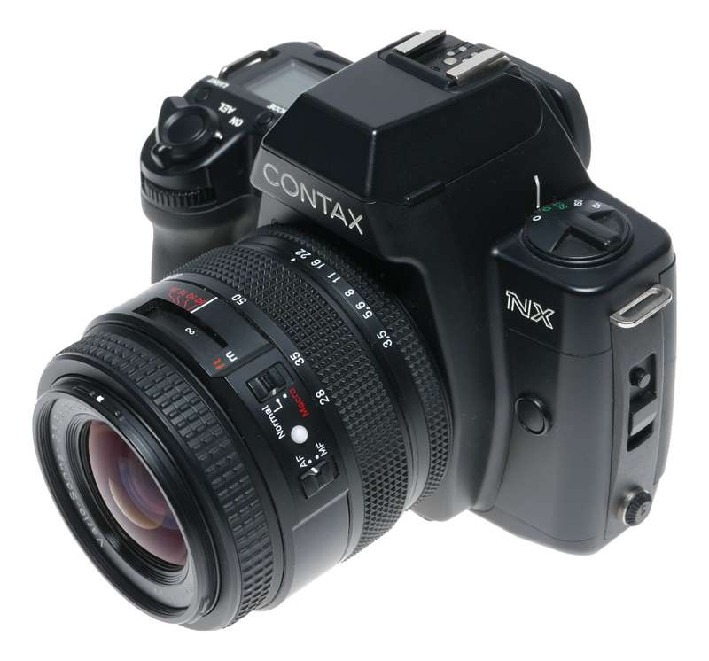 Contax NX film SLR camera Vario Sonnar 28-80mm Zoom lens vintage 35mm