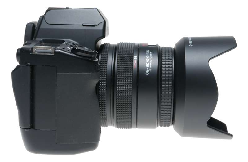 Contax NX film SLR camera Vario Sonnar 28-80mm Zoom lens vintage 35mm