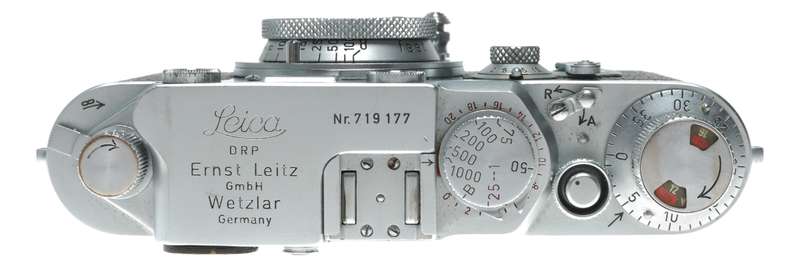 Leica IIIf camera with Self timer red scale Elmar 3.5/50mm collapsible lens
