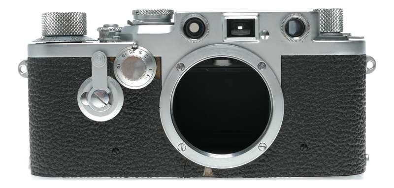 Leica IIIf camera with Self timer red scale Elmar 3.5/50mm collapsible lens