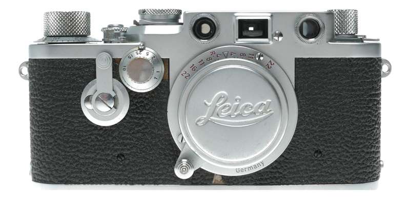 Leica IIIf camera with Self timer red scale Elmar 3.5/50mm collapsible lens