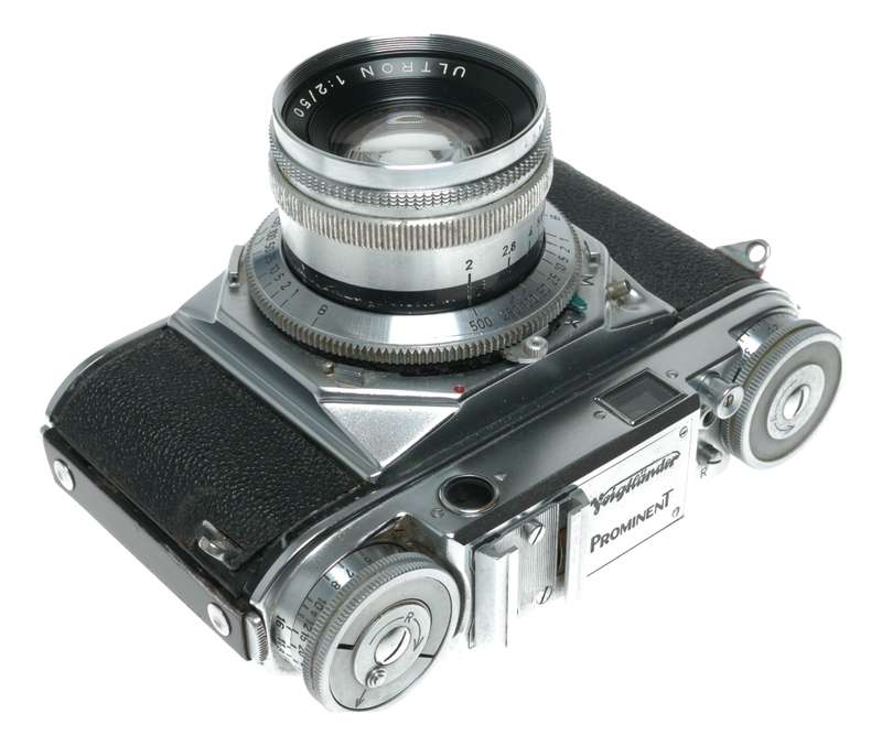 Voigtlander Ultron 2/50 mm vintage lens Prominent camera Proximeter hood set