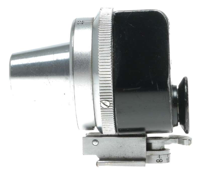 Leitz universal viewfinder fits Leica RF screw mount cameras