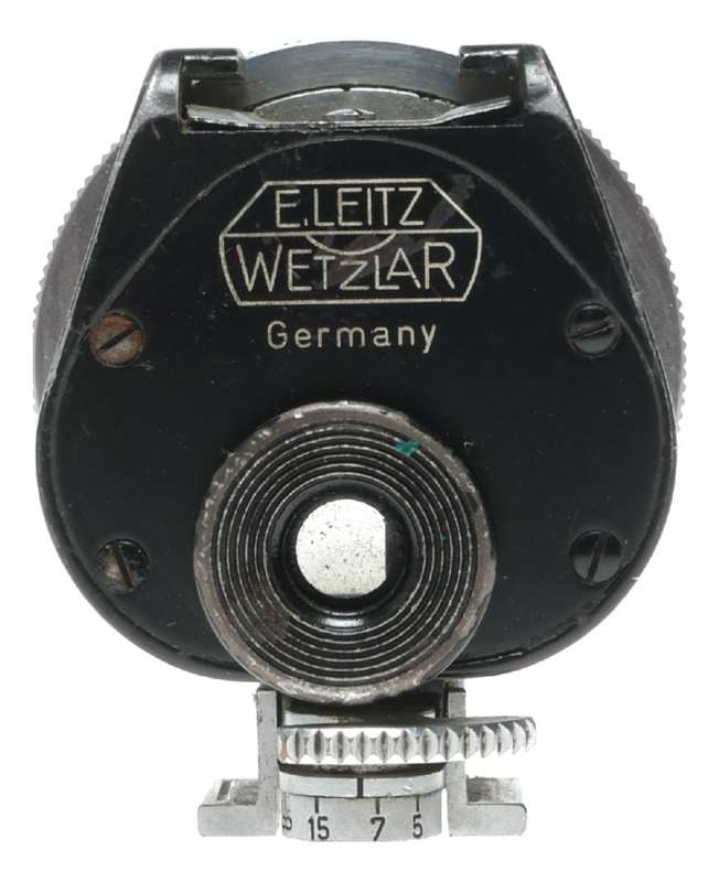 Leitz universal viewfinder fits Leica RF screw mount cameras