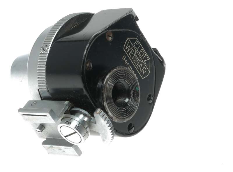 Leitz universal viewfinder fits Leica RF screw mount cameras