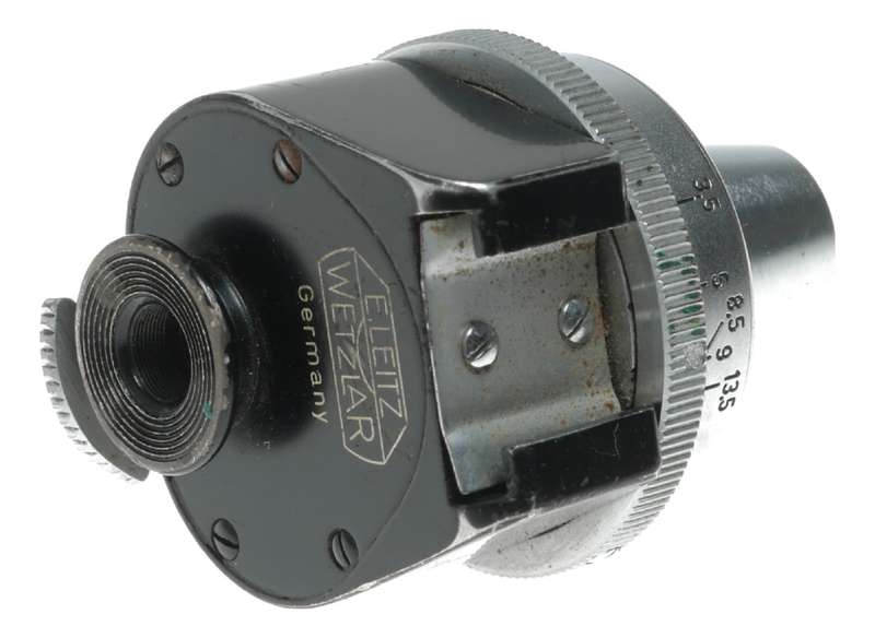 Leitz universal viewfinder fits Leica RF screw mount cameras