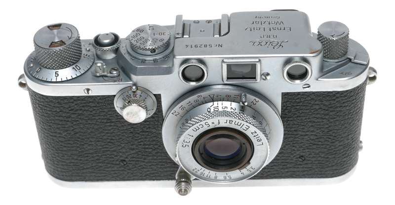 Leica IIIF RF film camera Leitz Elmar f=5cm 1:3.5 Red Scale 3.5/50 CLA'd