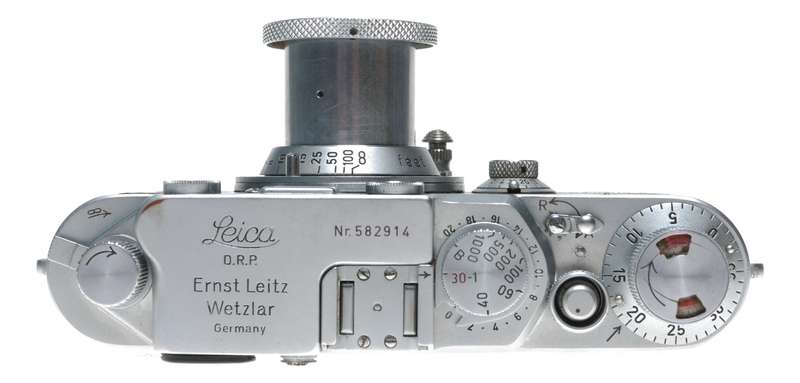Leica IIIF RF film camera Leitz Elmar f=5cm 1:3.5 Red Scale 3.5/50 CLA'd