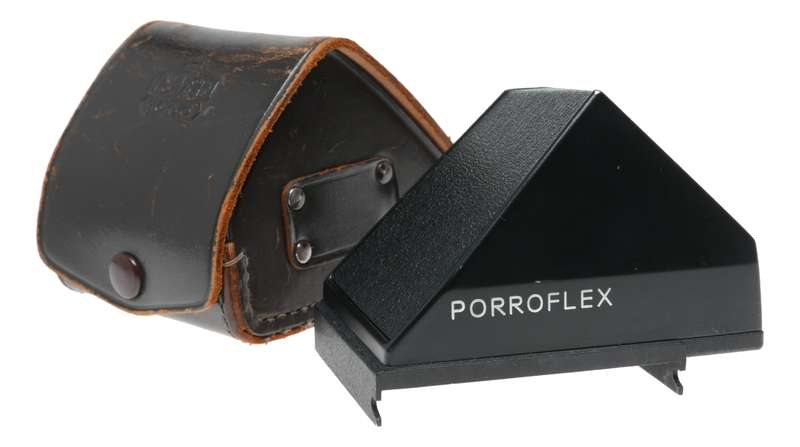Poroflex Nippon Kogaku TLR view finder attachment for Mamiya