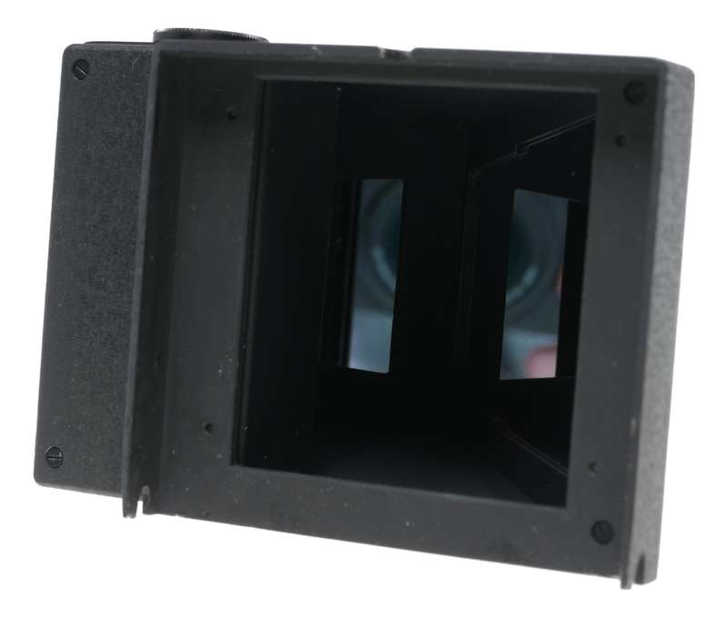 Poroflex Nippon Kogaku TLR view finder attachment for Mamiya