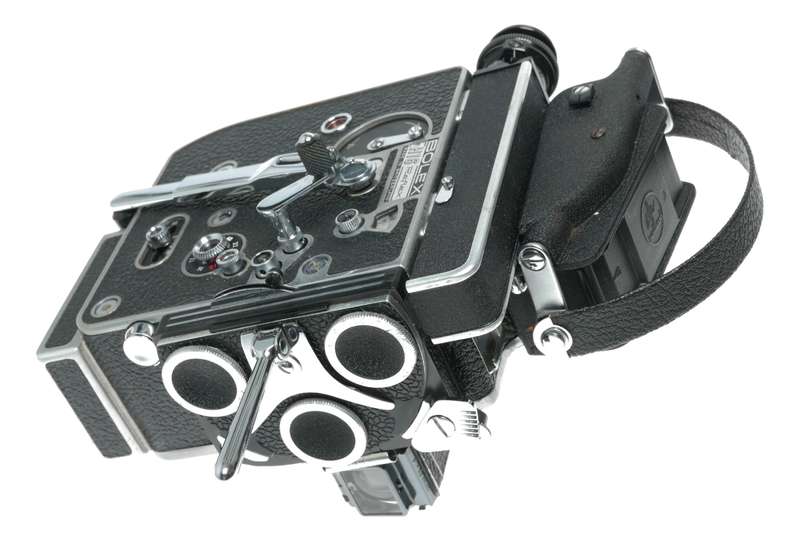 Bolex H16 Rex 5 film 16mm movie camera body 3 lens rotating turret