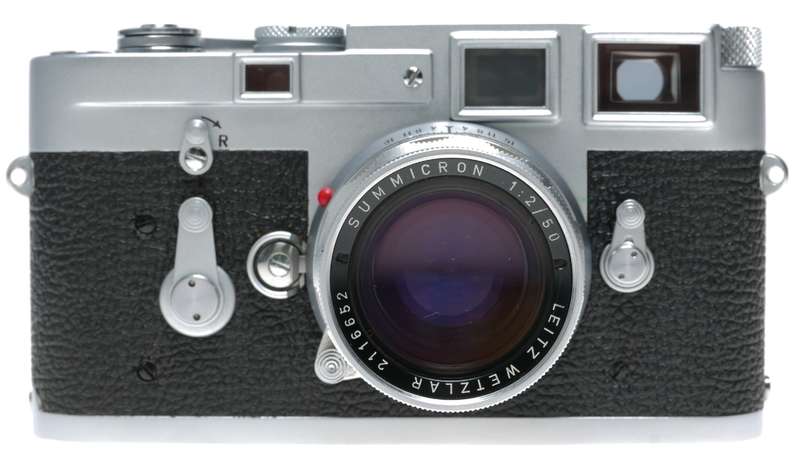 Leica M3 RF film camera Summicron 2/50mm vintage case filter caps box