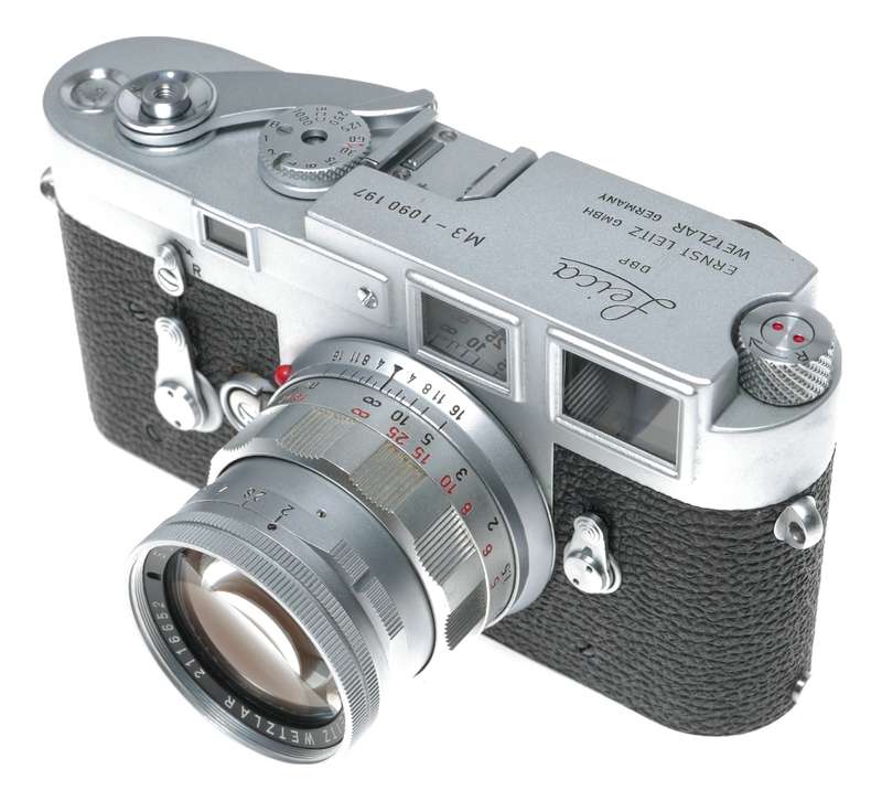 Leica M3 RF film camera Summicron 2/50mm vintage case filter caps box
