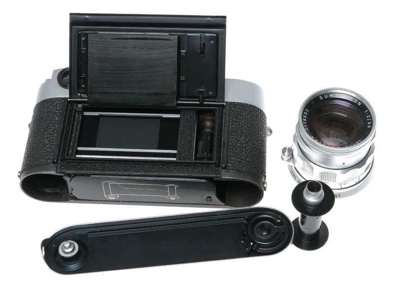 Leica M3 RF film camera Summicron 2/50mm vintage case filter caps box