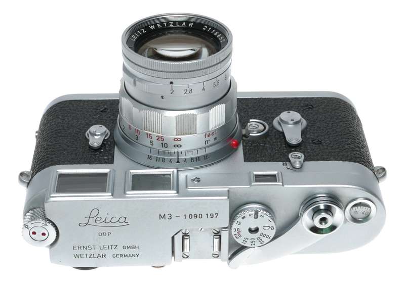 Leica M3 RF film camera Summicron 2/50mm vintage case filter caps box