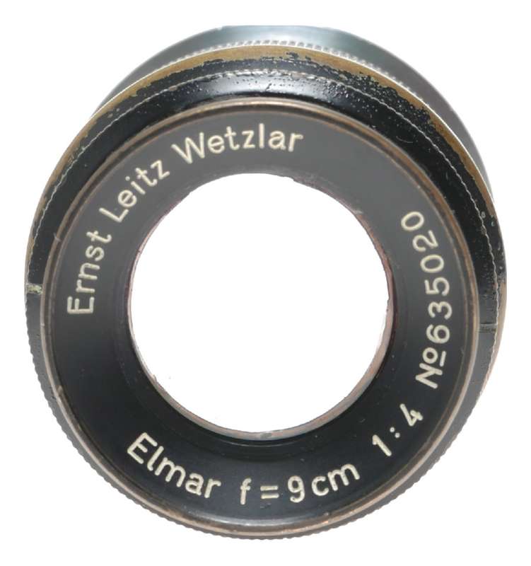 Leica Black paint 1:4 f=9cm vintage RF screw mount M39 Leitz lens caps