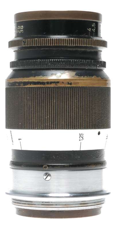 Leica Black paint 1:4 f=9cm vintage RF screw mount M39 Leitz lens caps