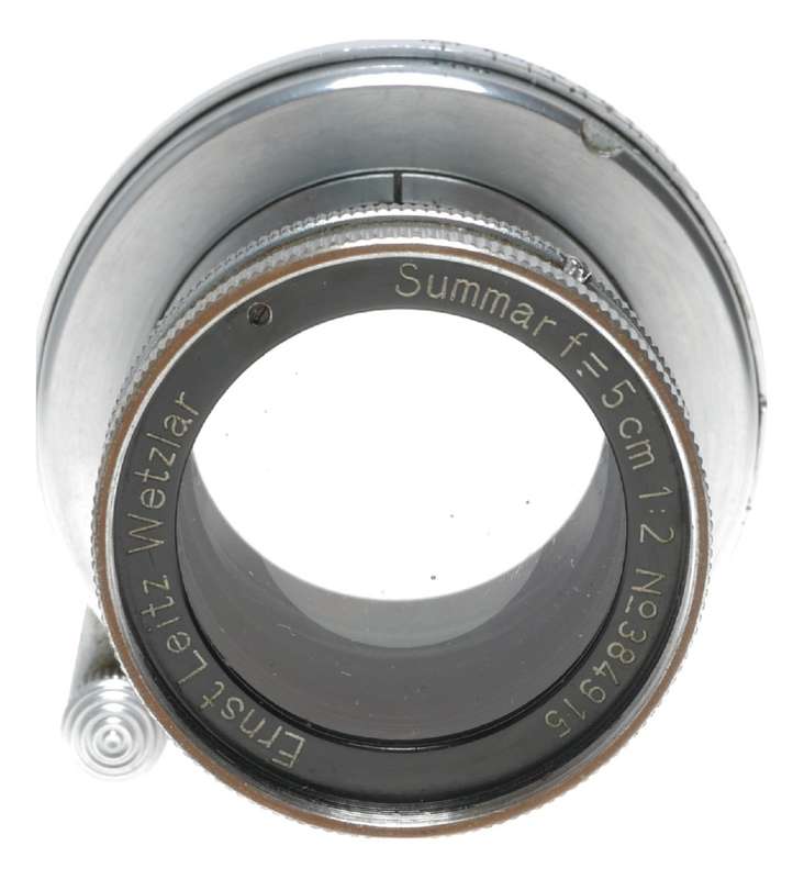 Summar f=5cm 1:2 Leitz Collapsible vintage Leica M39 lens w/ M-adapter cap