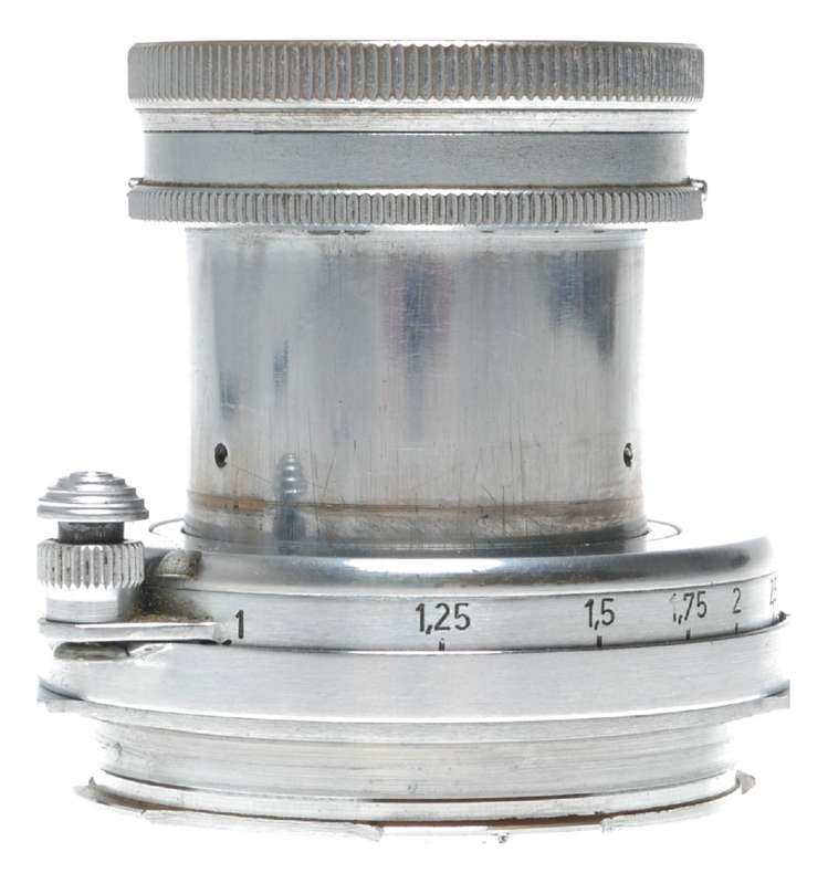 Summar f=5cm 1:2 Leitz Collapsible vintage Leica M39 lens w/ M-adapter cap
