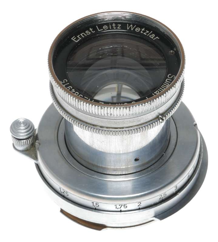 Summar f=5cm 1:2 Leitz Collapsible vintage Leica M39 lens w/ M-adapter cap