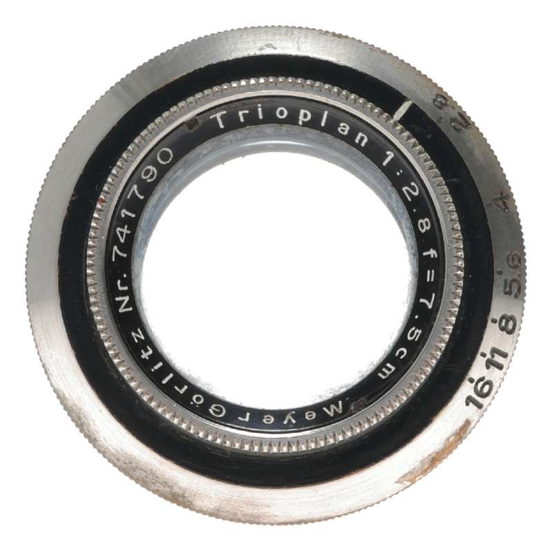 Exakta camera Trioplan 1:2.8 f=7.5cm Meyer Gorlitz rare lens
