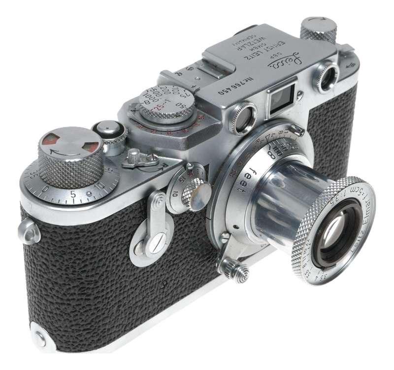 IIIf Self Timer Leica RF 35mm film camera Red Scale Elmar 1:3.4 f=5cm cased