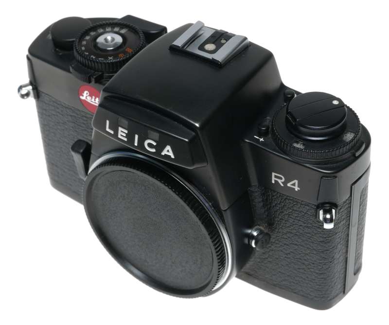 Leica R4 Black 35mm film camera body Leitz SLR strap and instruction manual