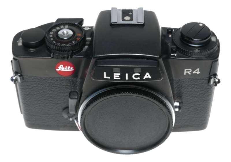 Leica R4 Black 35mm film camera body Leitz SLR strap and instruction manual