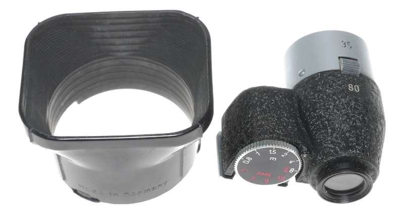 Kodak vintage camera parts viewfinder and a lens hood shade