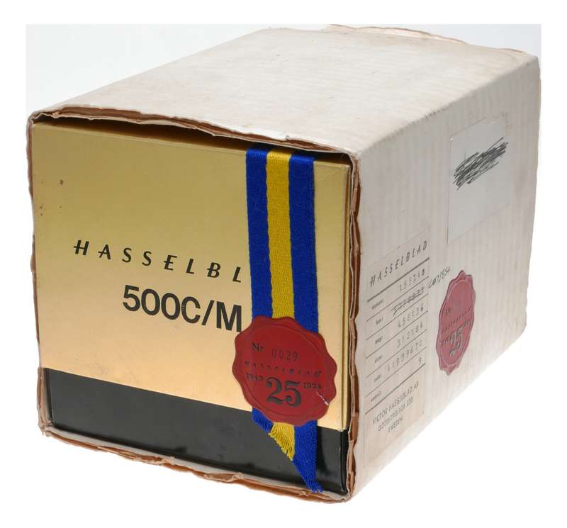 Gold Hasselblad 500CM 25 years Nr 0029 Original vintage manuals Box only