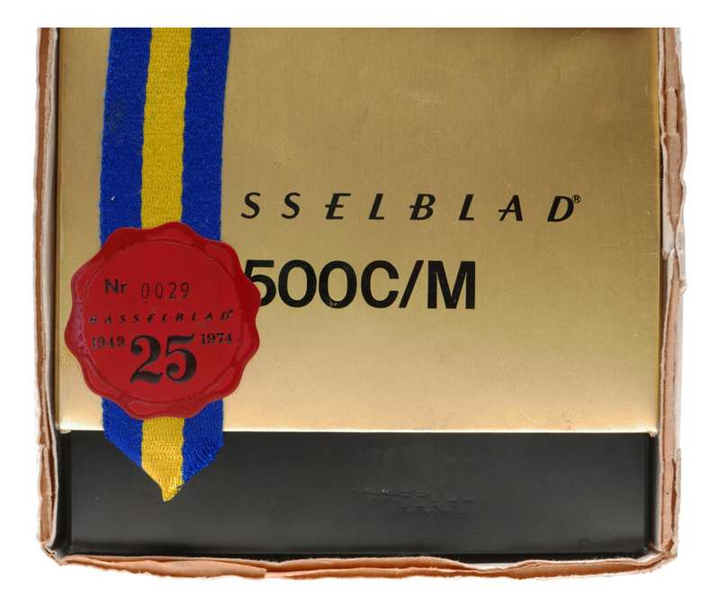 Gold Hasselblad 500CM 25 years Nr 0029 Original vintage manuals Box only